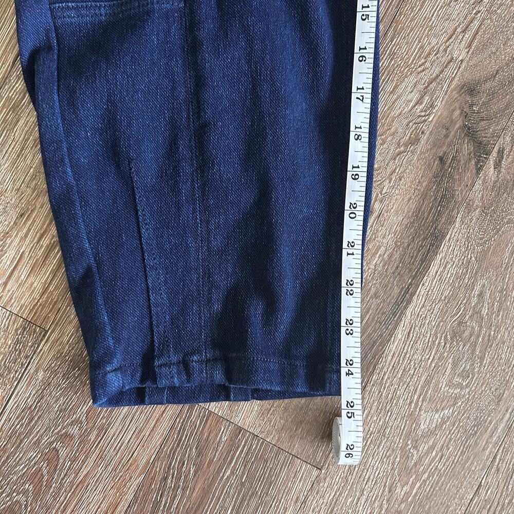Anthropologie Pilcro High-Waisted Dark Denim Cropped Pants, Utility Boho Chic - Picture 5 of 10